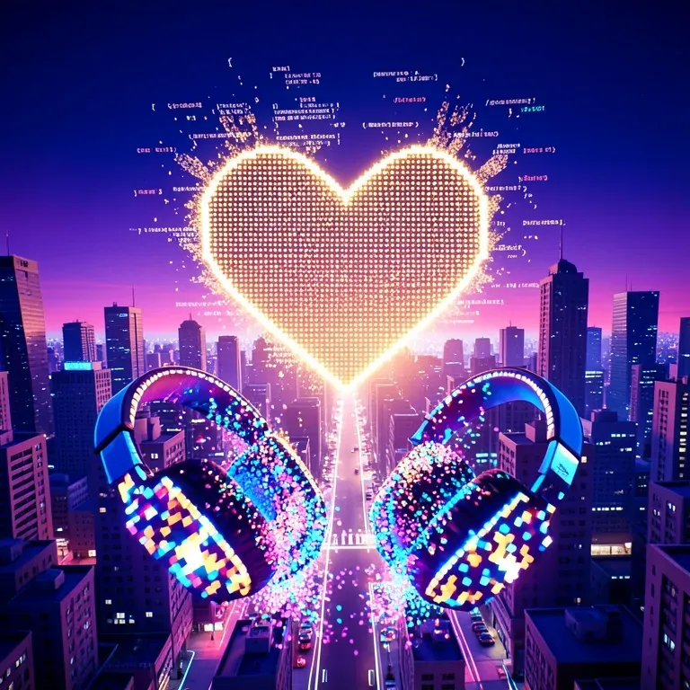 Pixel hearts
