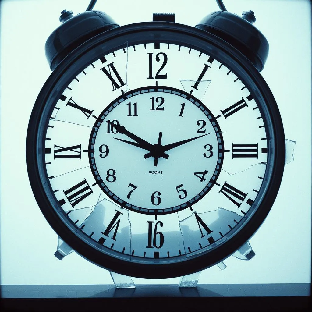 The clock in the window