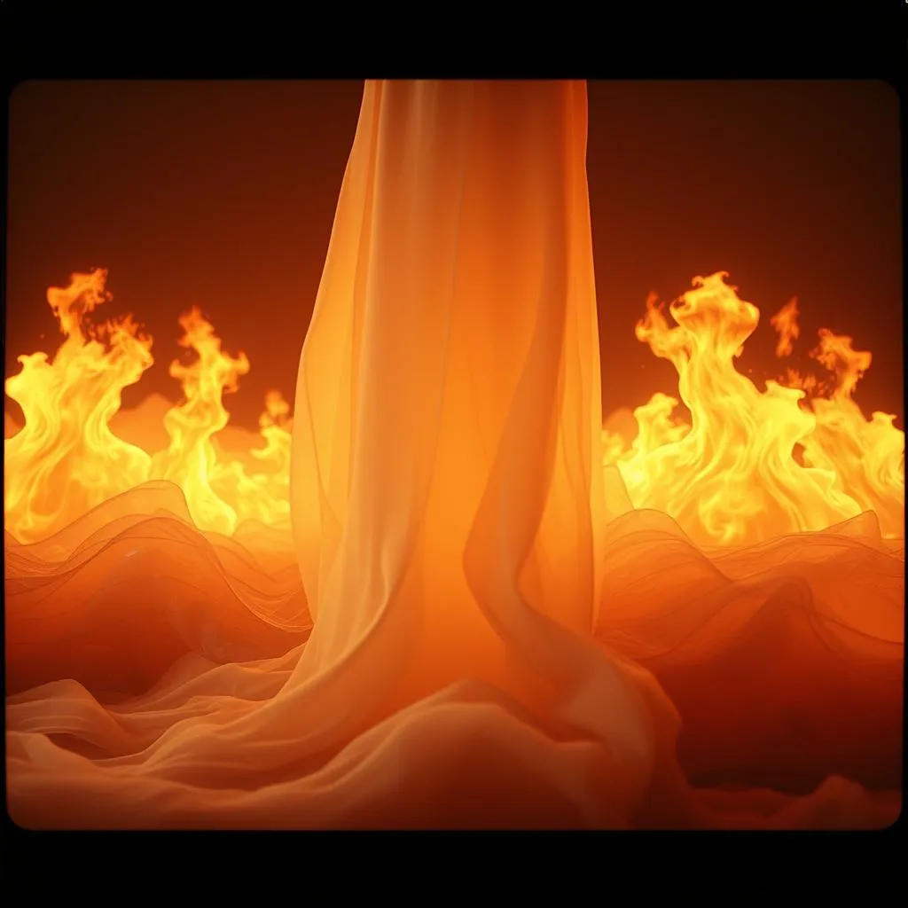 Feuer auf Seide