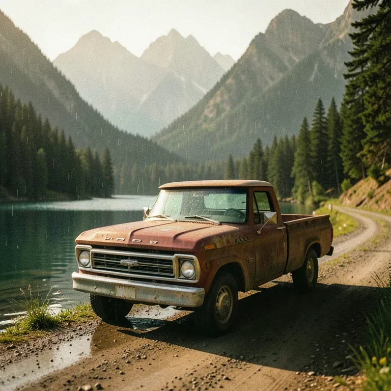 Truck By The Lake
