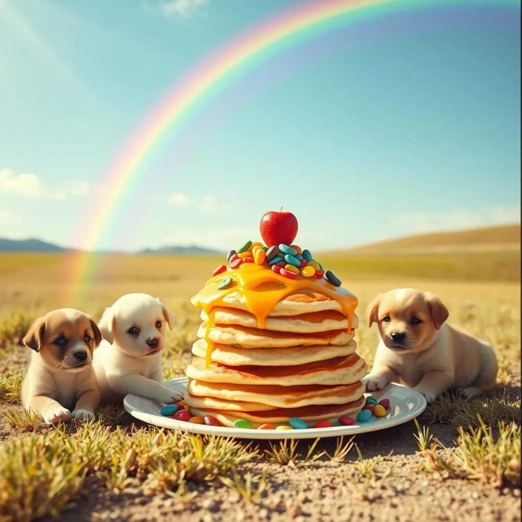 Pancakes puppies and rainbows
