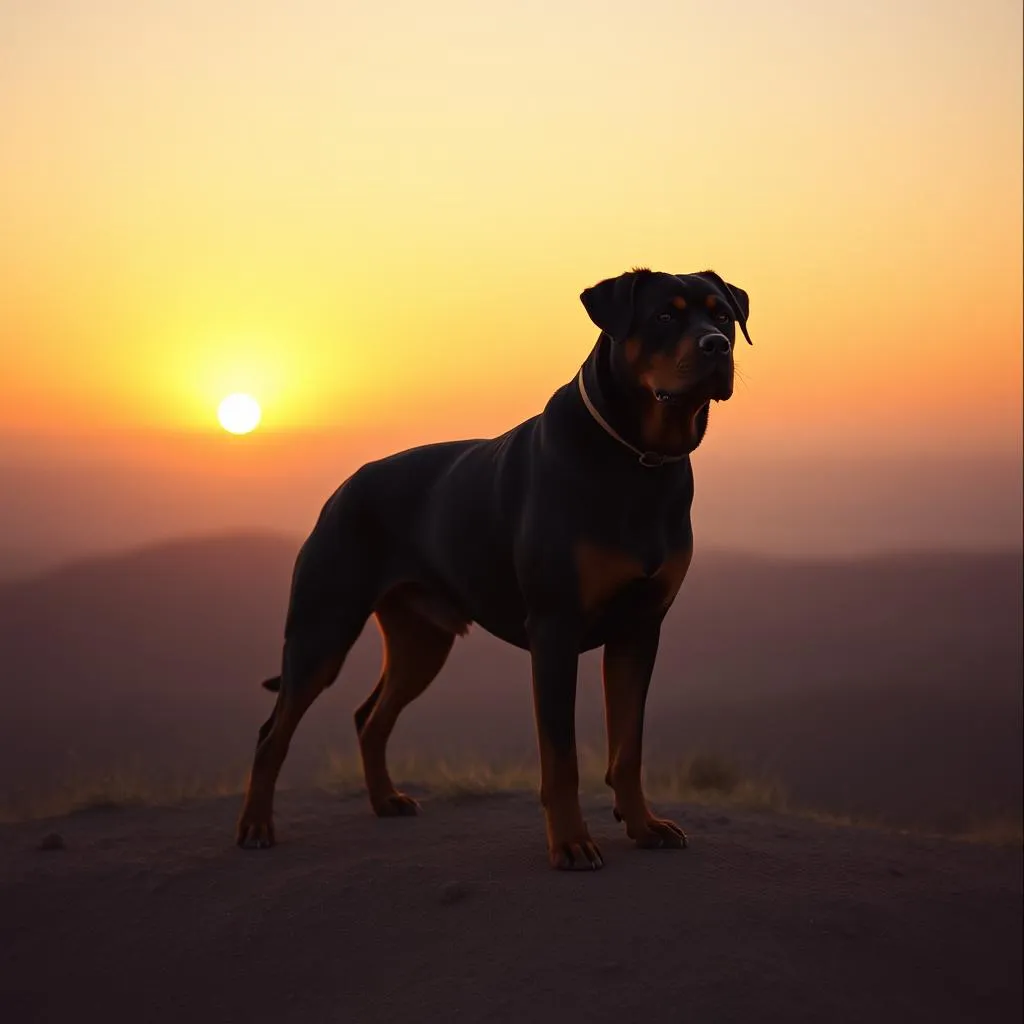 Rottweiler, stolz und stark 