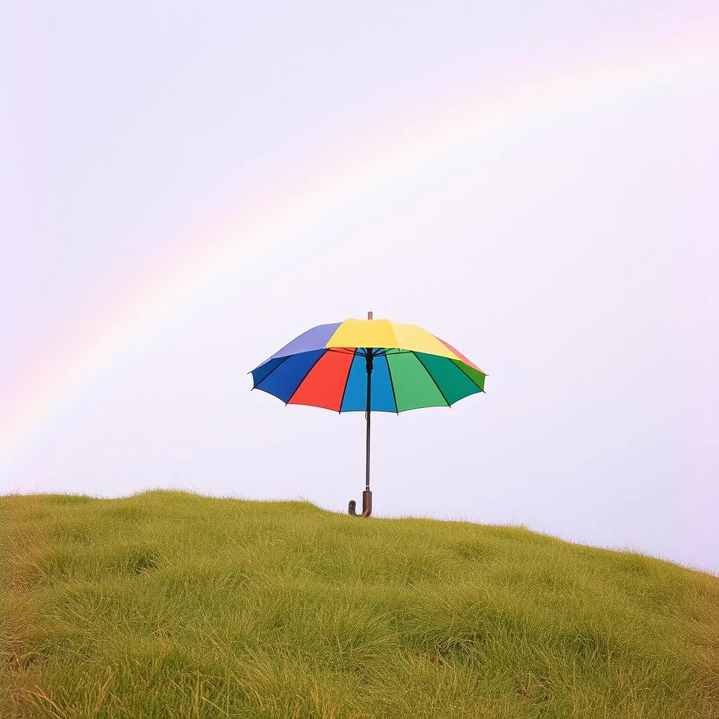Watching a rainbow 