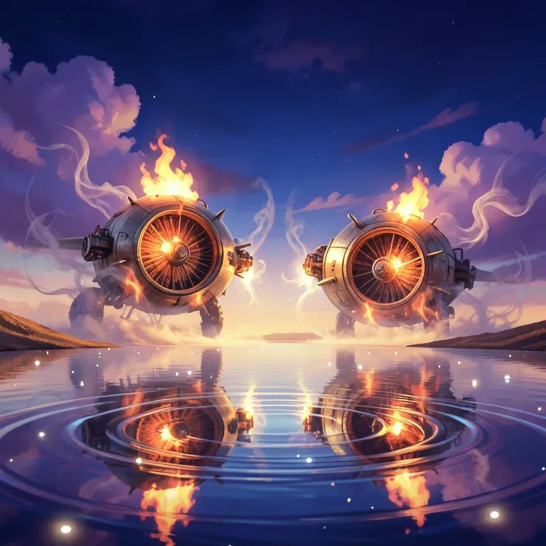 Engines on fire