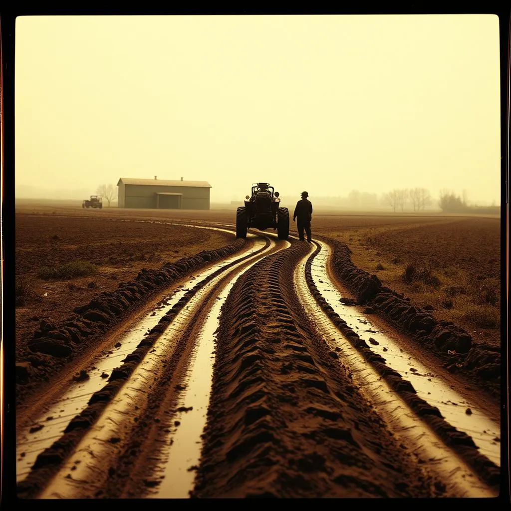 I'm tires in the mud. rock