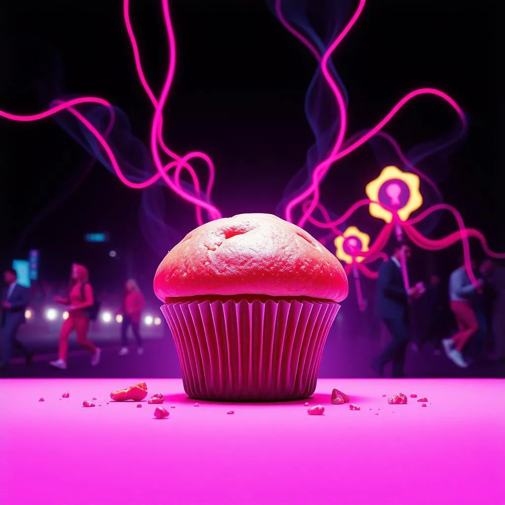 Broken muffin.