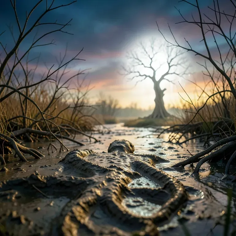 Drug through mud, made from clay