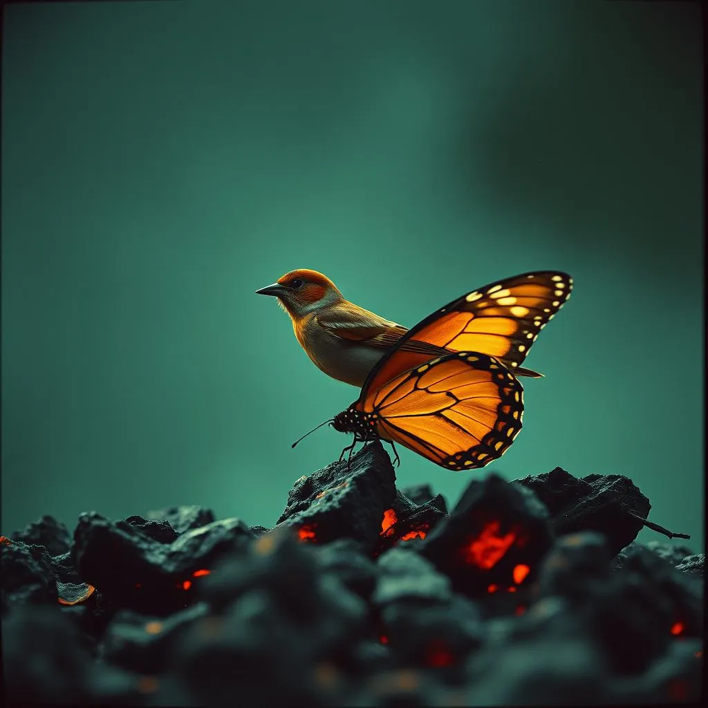 Sparrow on the Butterfly