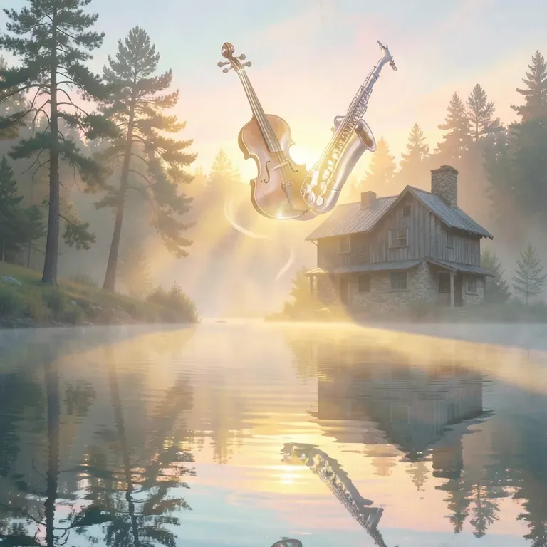 Morning Painted on the Lake