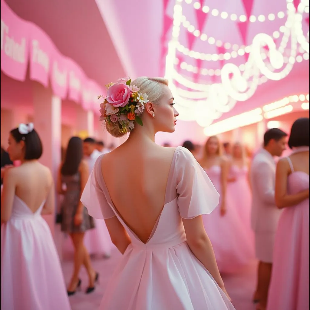 La del vestido Blanco