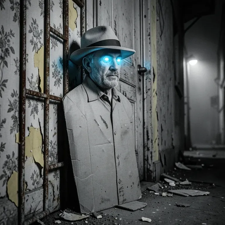 Cardboard Hat Man