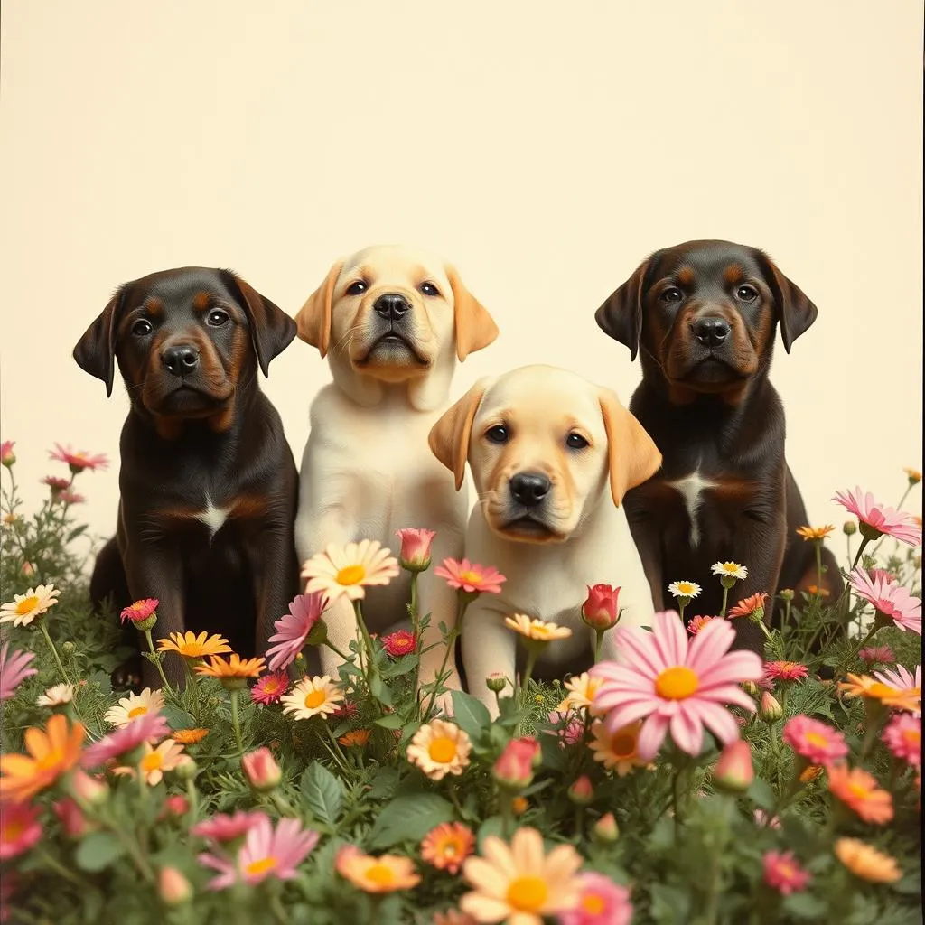 My four baby labs