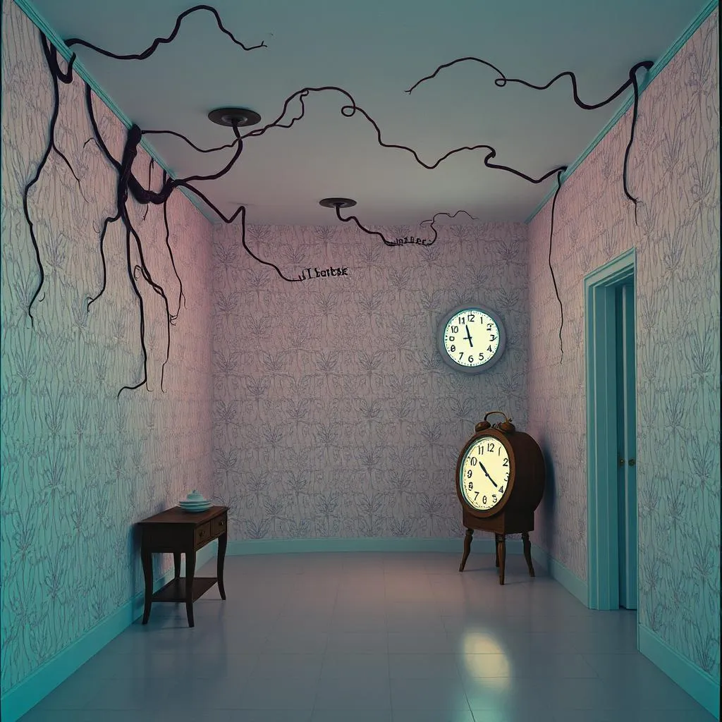 Between the walls