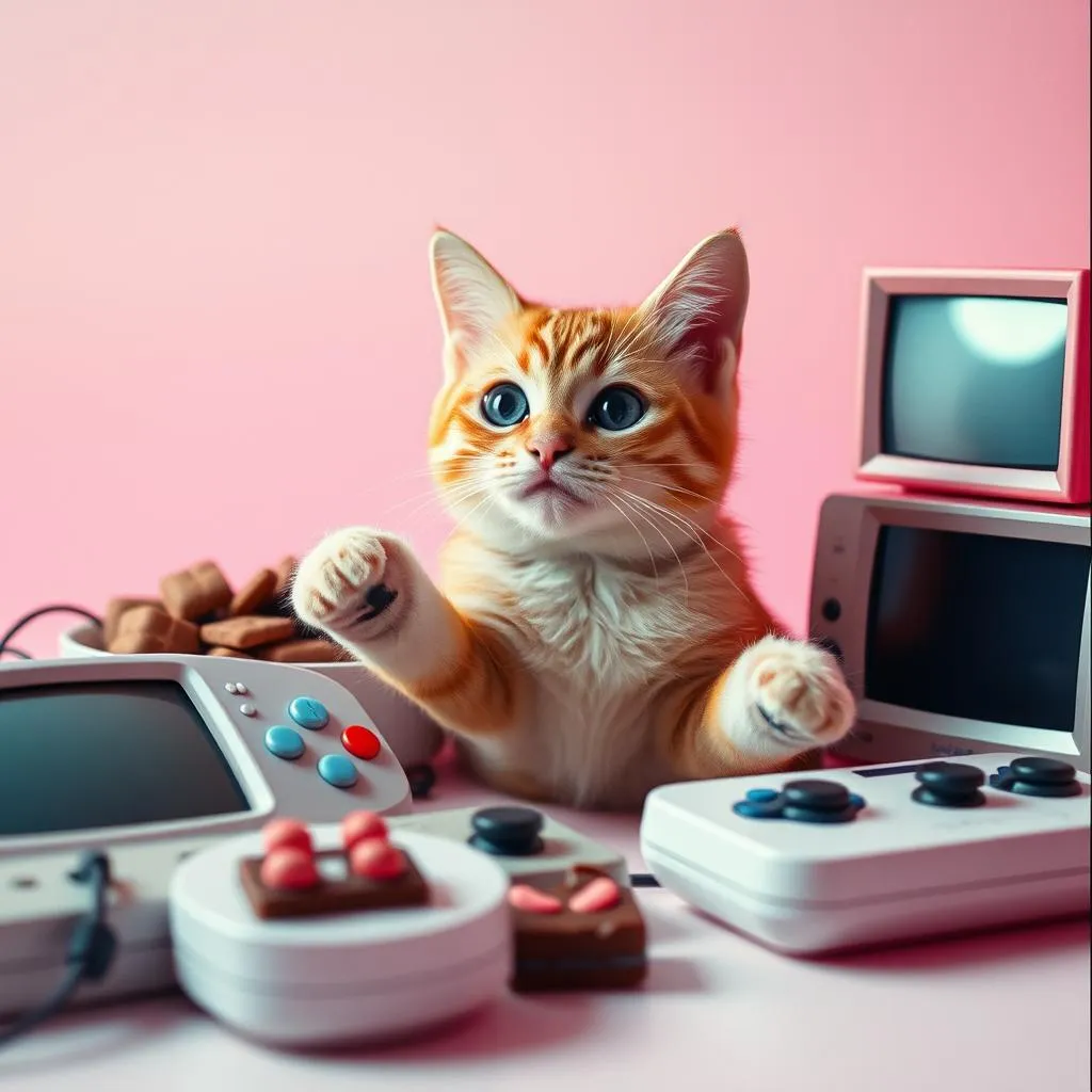 Chat, jeux , chocolat