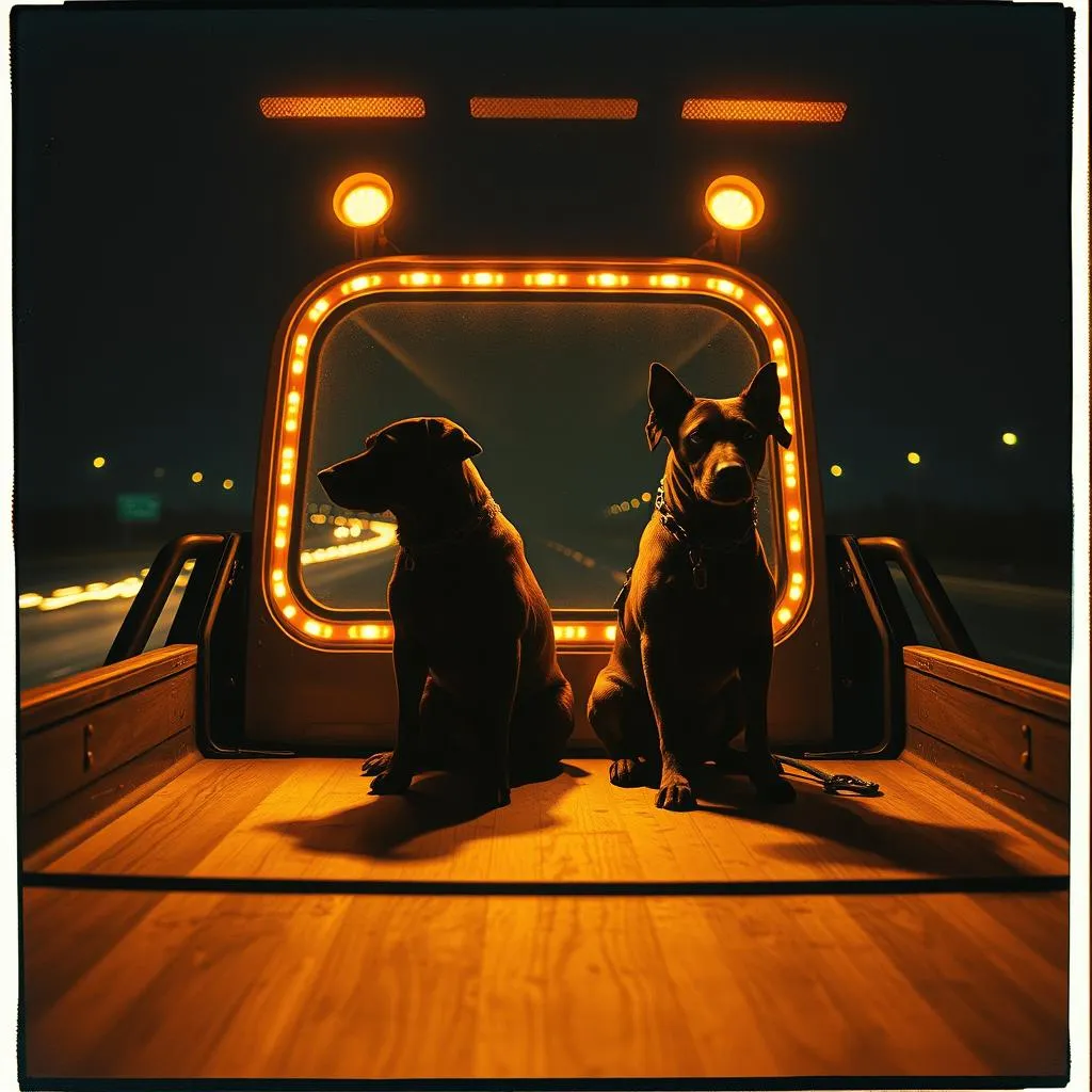 2 dogs n a load
