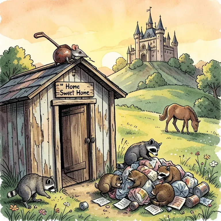 She kept the castle, I got the outhouse