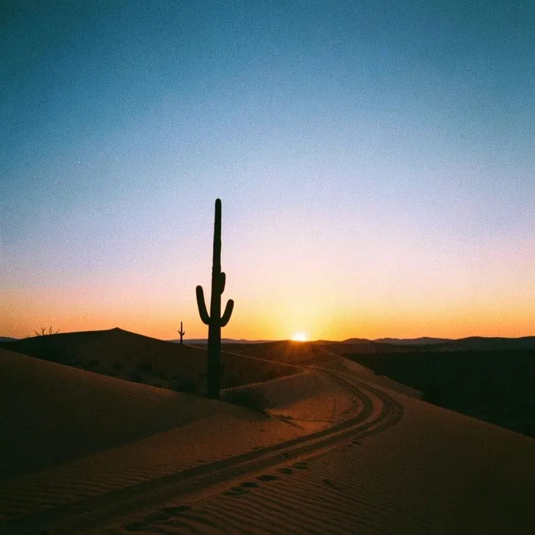 Sunset in the Desert