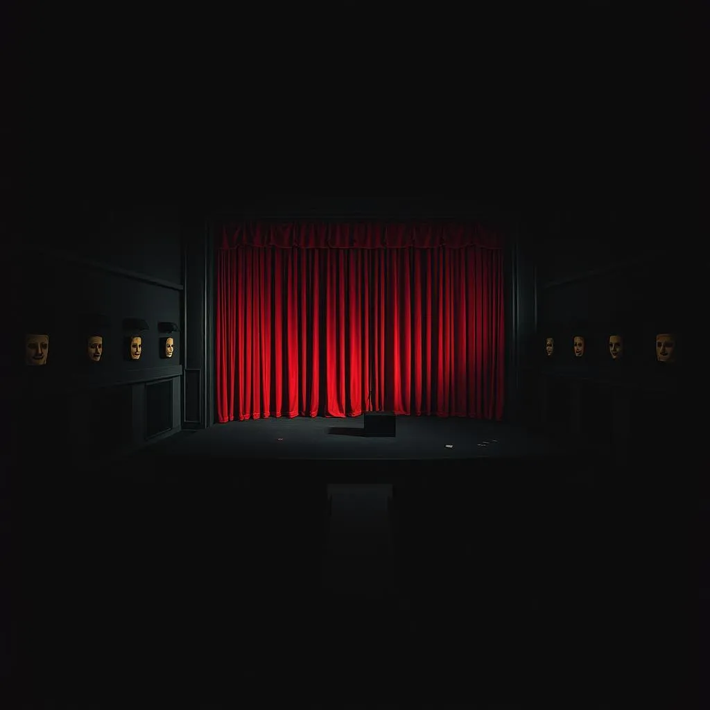 Behind the painted scare