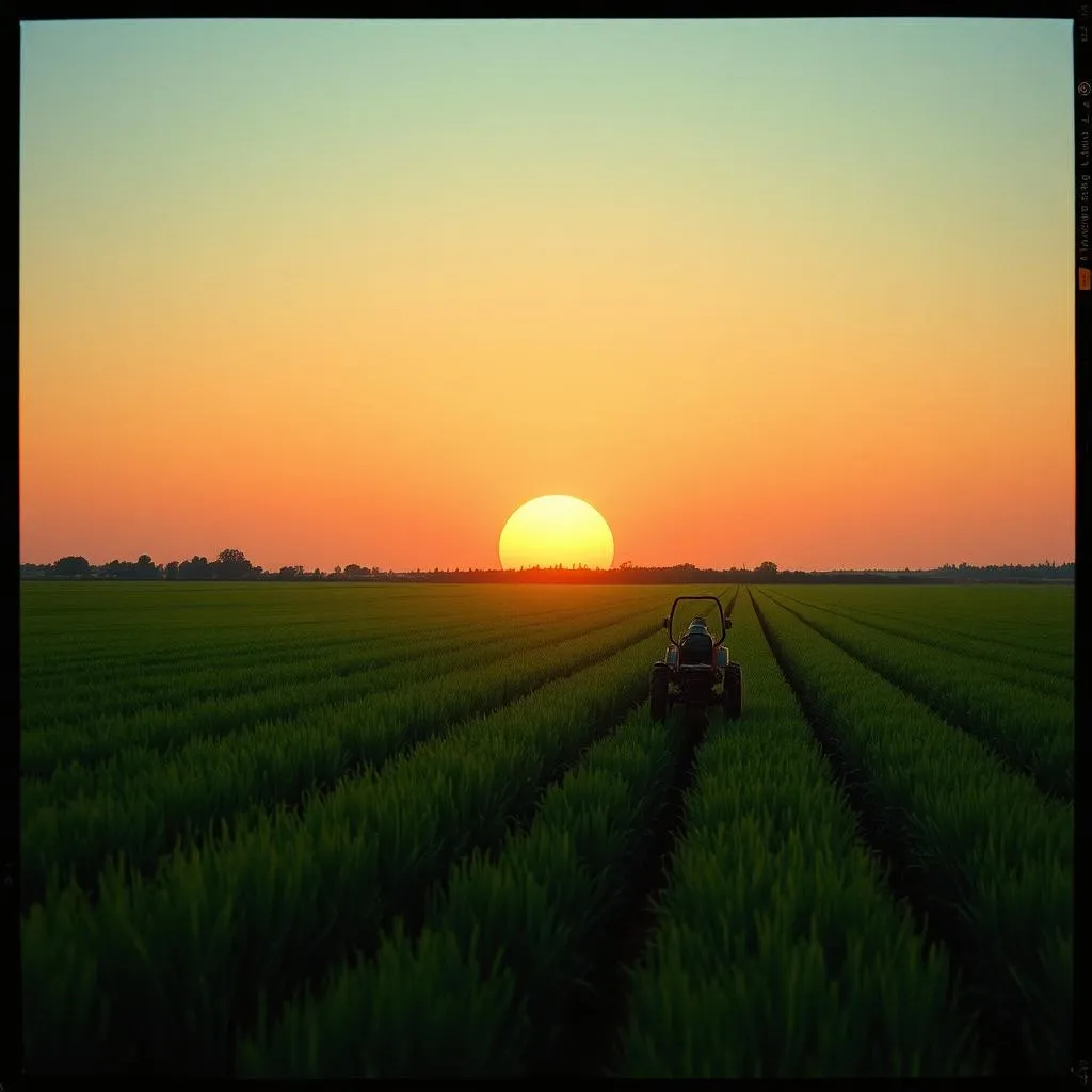 The fields of green