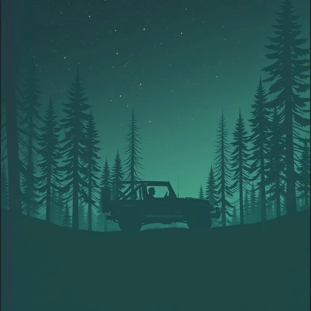 Riding through the pines