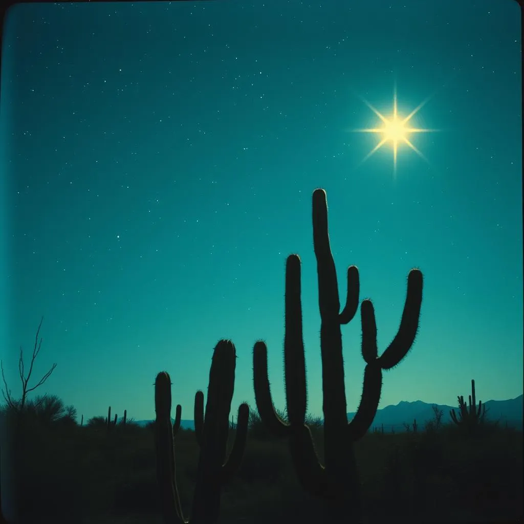 In desert alone