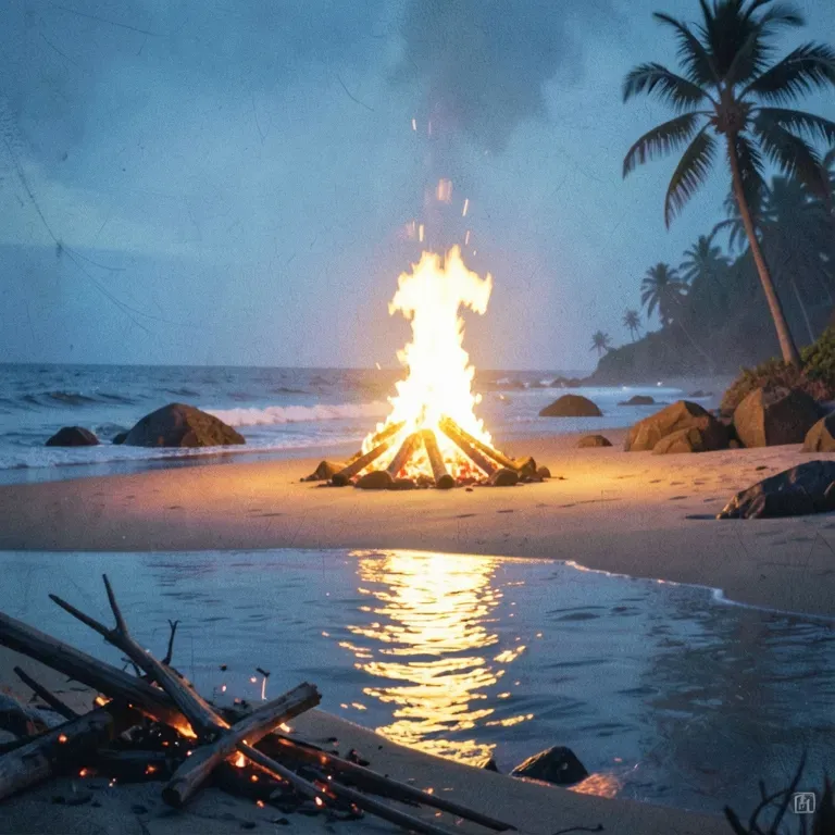 Bonfire by the Seaside