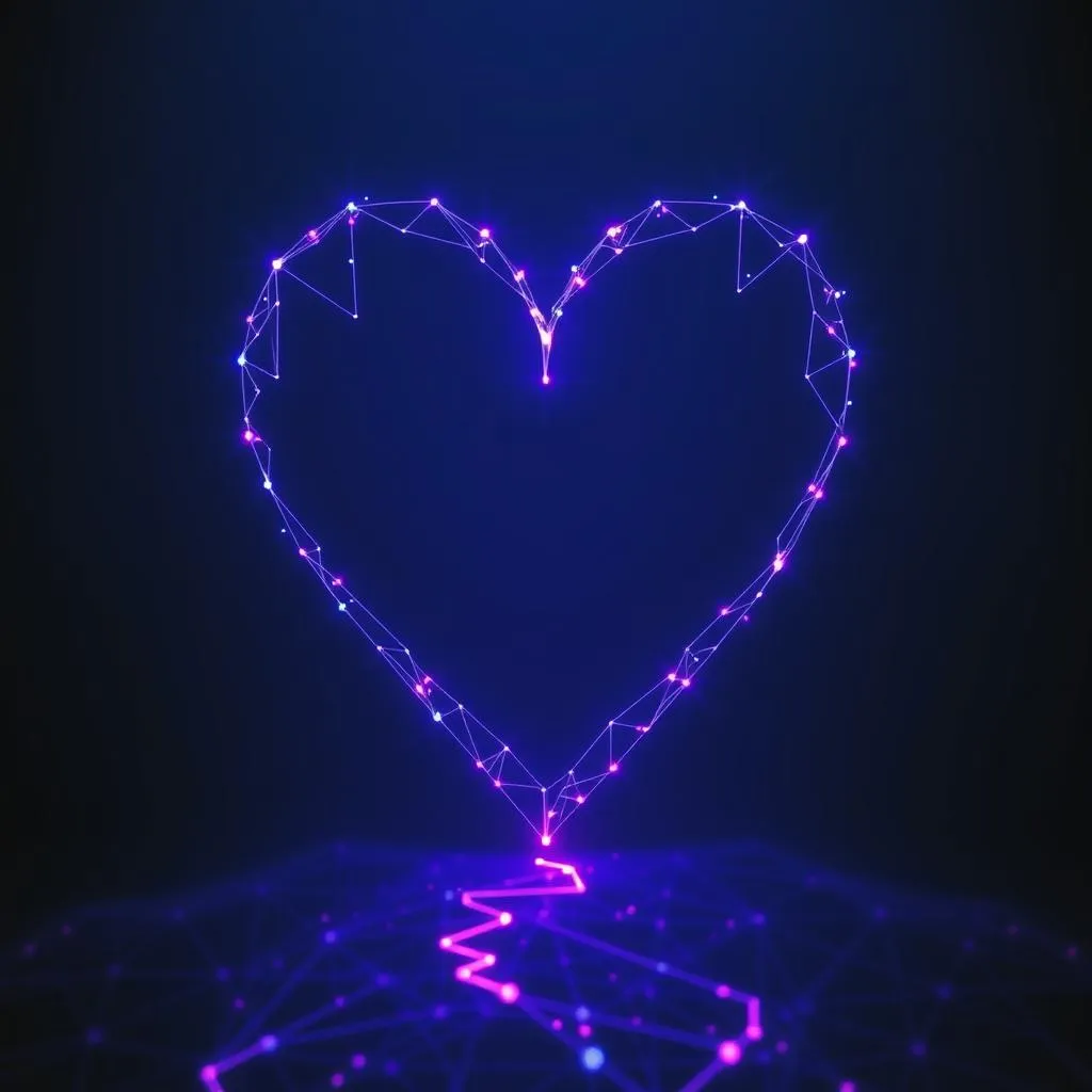 Human algorithm data points of the heart