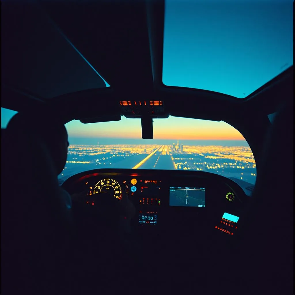 Auf den Pilotensitz