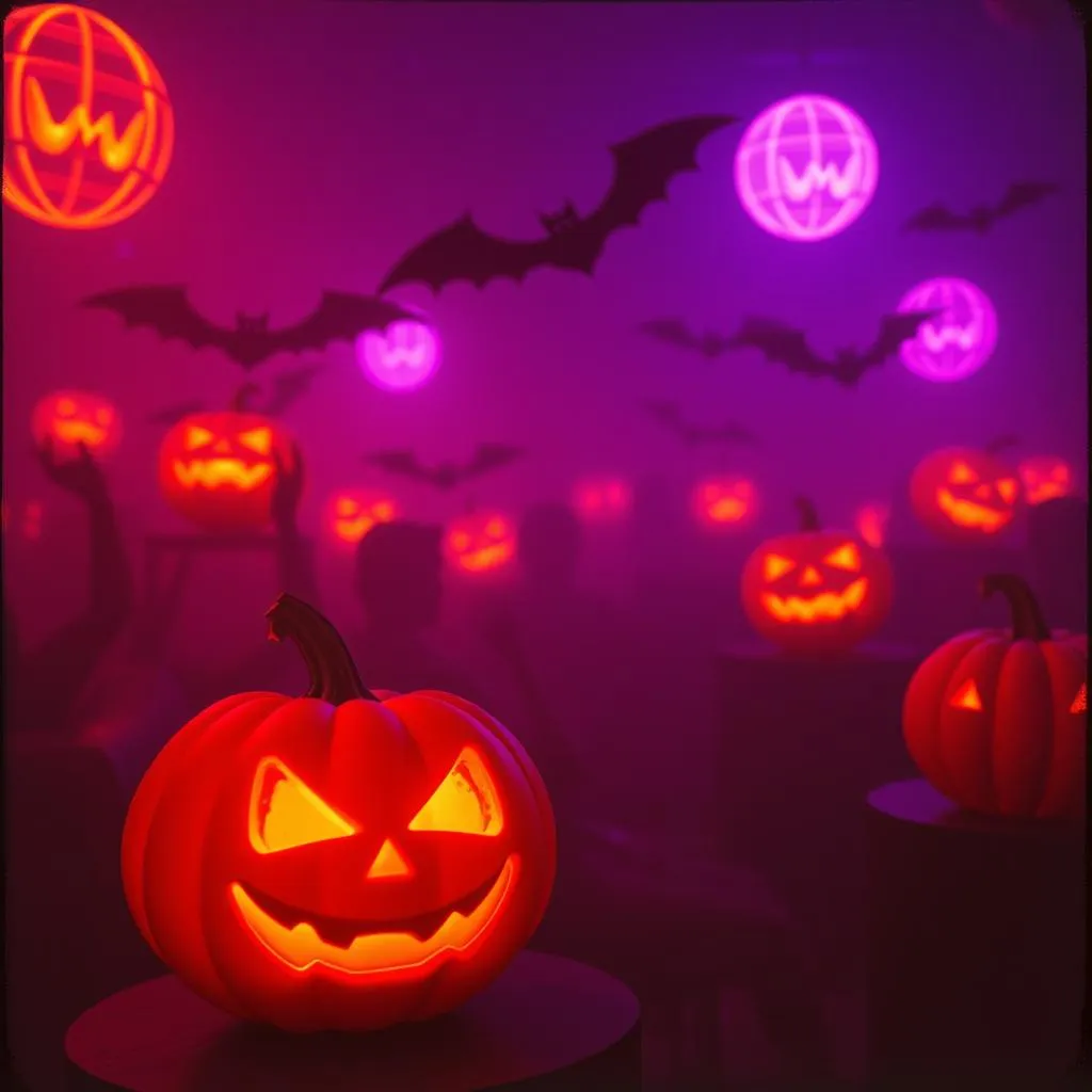 Halloween spooky night club dance
