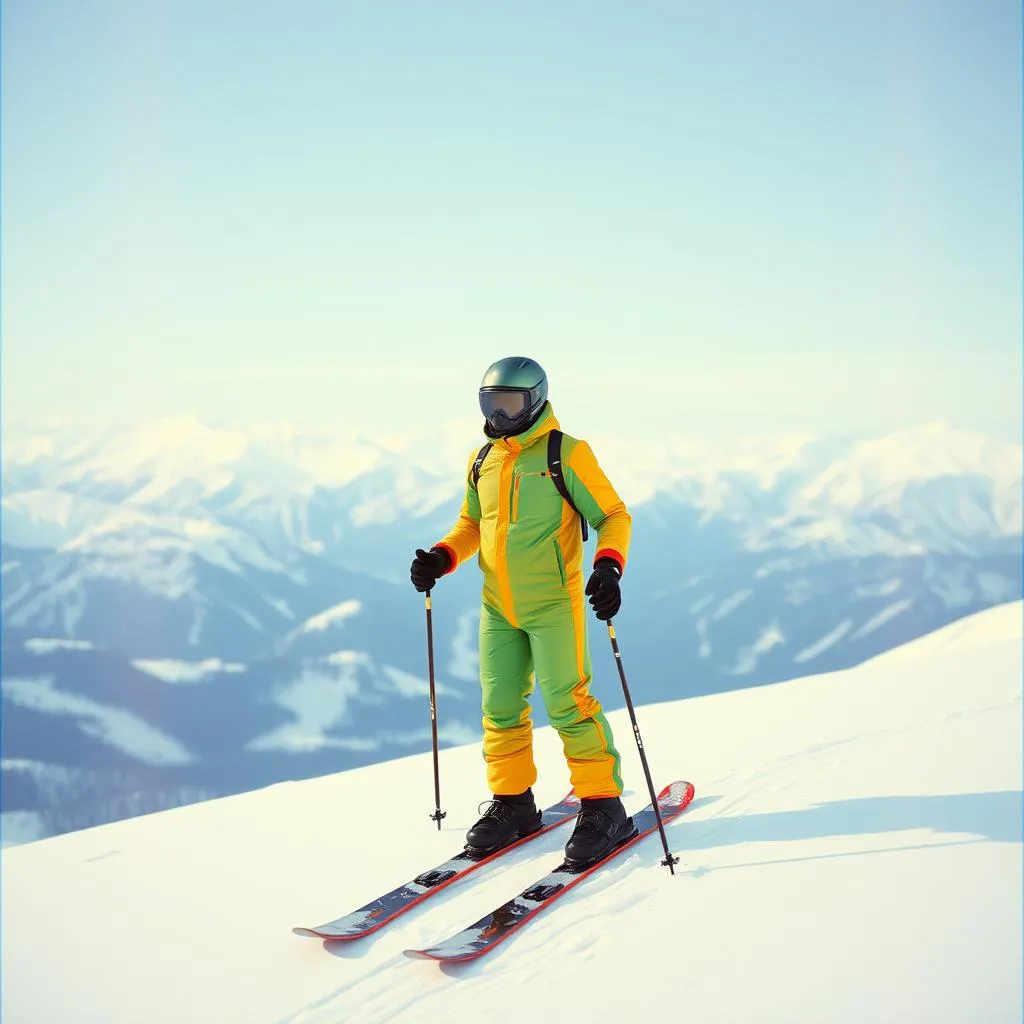 The Russian skier