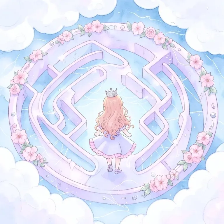 เขาวงกตสีชมพูอ่อน (Light Pink Labyrinth)