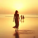 Na praia