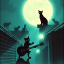 Purring in the Moonlight