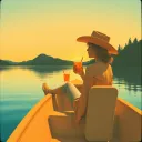 Girl on a boat