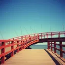 On that red bridge 