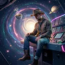 Neon Saddles In The Stars