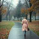 В розовом плаще