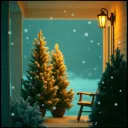 In winter, snow falls at Christmas.