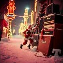 Santa In A Leather Jacket
