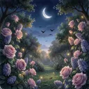 The roses and lilacs