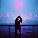 Passionate kiss
