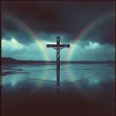 Crucifix in the Rain