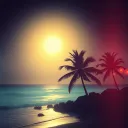 MOON ON THE SEA