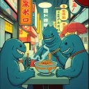Godzilla eats Ramen
