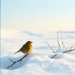 through the snow