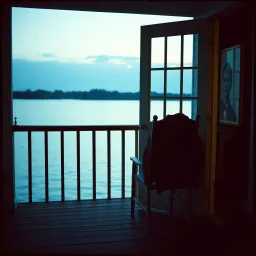 Empty Chairs By The Water