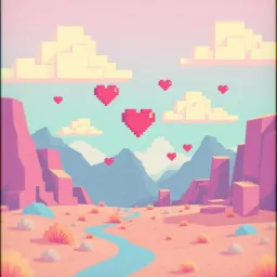 Pixelated Hearts