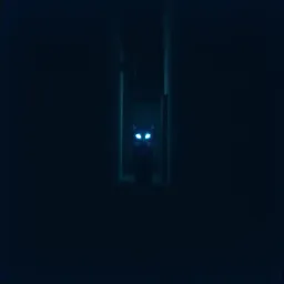 Katzenaugen leuchten in der Nacht