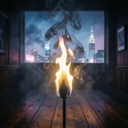 Smoke from the flames