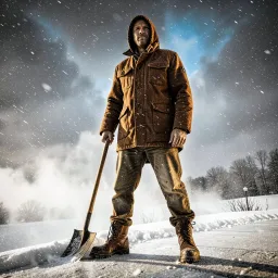 Man of Concrete in the Snow